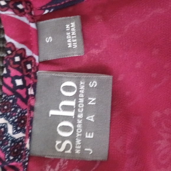 SMALL flower print adjustable straps, ribbon tie, sleveless tank halter top SOHO - Picture 16 of 16